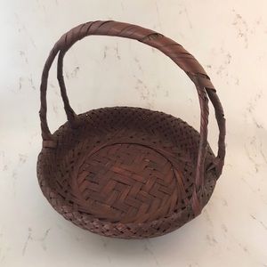 Vintage Wicker Basket | Cherry Brown